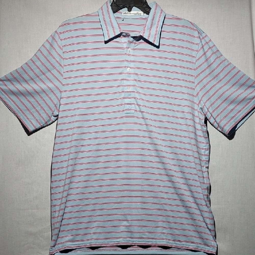 Criquet cotton blend horizontal striped men's polo‎ shirt size XL